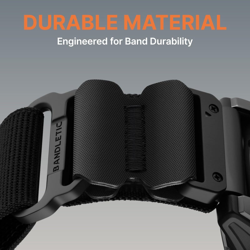 Bandletic Compatible with Garmin Instinct Watch Band - 22mm Quick Fit Rugged Nylon Strap for Fenix 8 E 47mm/7 6 Pro/5 Plus/Instinct 2 3 E 45mm /Forerunner 965/955/945 /Approach S70/S62/S60/Epix Pro - Image 5