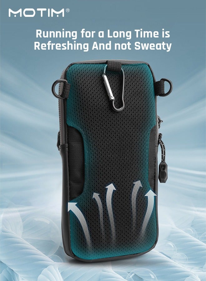 Motim Sports Armband Mobile Phone Arm Bag, Multifunctional Reflective Pocket Arm Bag, Crossbody Bag Passport Travel Wallet Bag, Mobile Phone Holder Up To 7 Inches For Hiking Cycling Workout - Image 3
