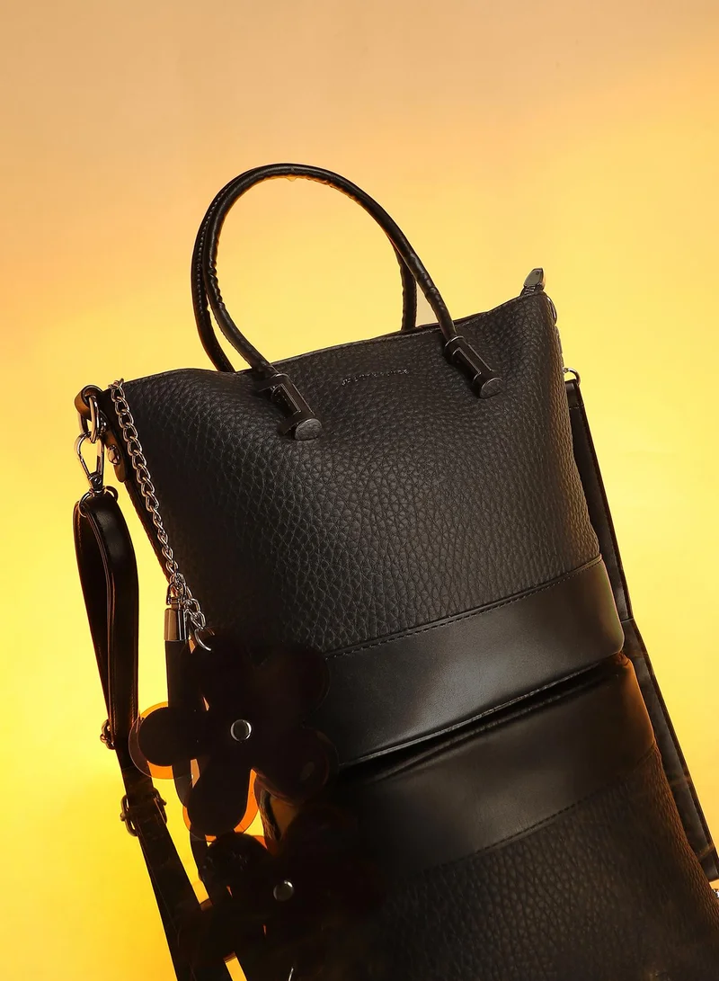 صوص هاوت Women's The Basket Hand Bag - Midnight Black