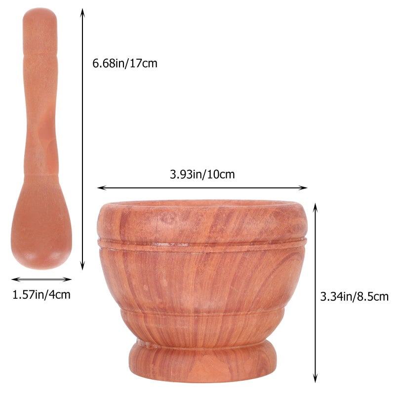Manual Garlic Grinding Tool Set with 2 Plastic Pestles and Bowls - Image 3