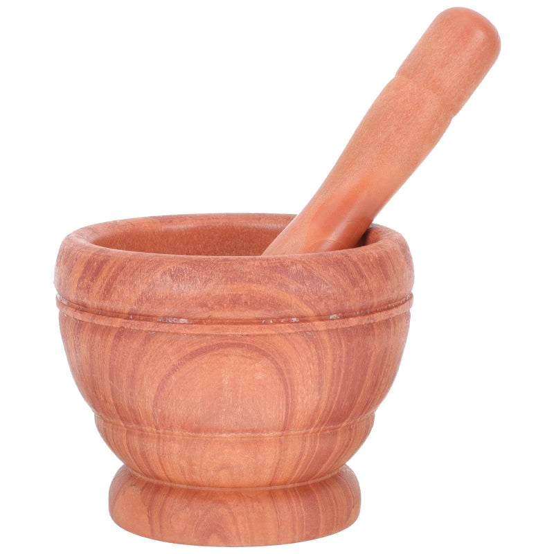 Manual Garlic Grinding Tool Set with 2 Plastic Pestles and Bowls - Image 2