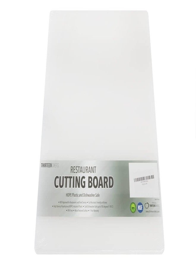 Thirteen Chefs Restaurant Cutting Board 20 x 15 Inch, Extra Large 1/2" Thick Plastic, Professional Grade HDPE for Food Service and Commercial Kitchens, NSF Stamped - Image 1