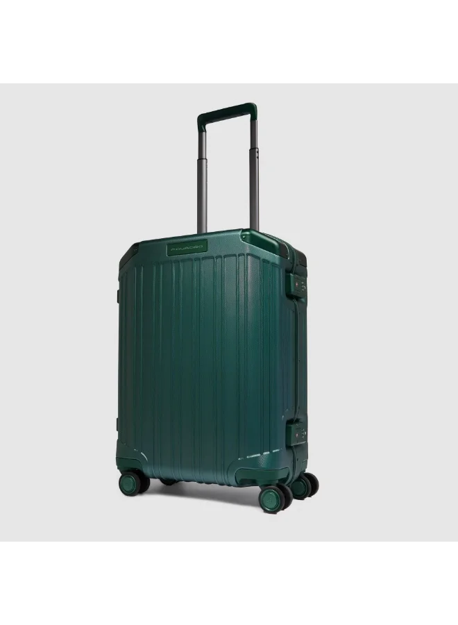 بيكوادرو حقيبة سفر Piquadro BV4425PQLM للمقصورة مقاس 21 بوصة | حقيبة كابينة بهيكل صلب من البولي كربونيت (PC) مع قفل TSA و4 عجلات مزدوجة دوارة