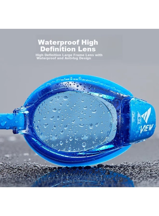 View Kids Swim Goggles Boys Girls Large Frame Hd Anti-fog Waterproof Swimming Goggles Diving 730jasa Bl - Image 3