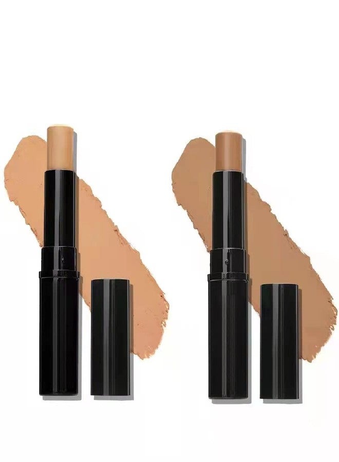 Meifen 2 Pack Foundation Contour Beauty Wand，Long Lasting & Smooth Matte Finish Makeup Stick。(205# Wheat&206# Suede) - Image 1