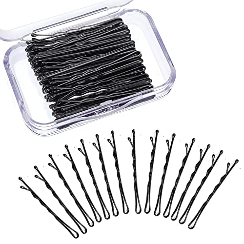 Temperia Bobby Hair Pins for Women & Girls (Pack of 100) (Small Pins - 5 cm) | Stylish Bob Hairpins for Hairstyling | Hair Styling Accessories Clips (Black) - Image 1