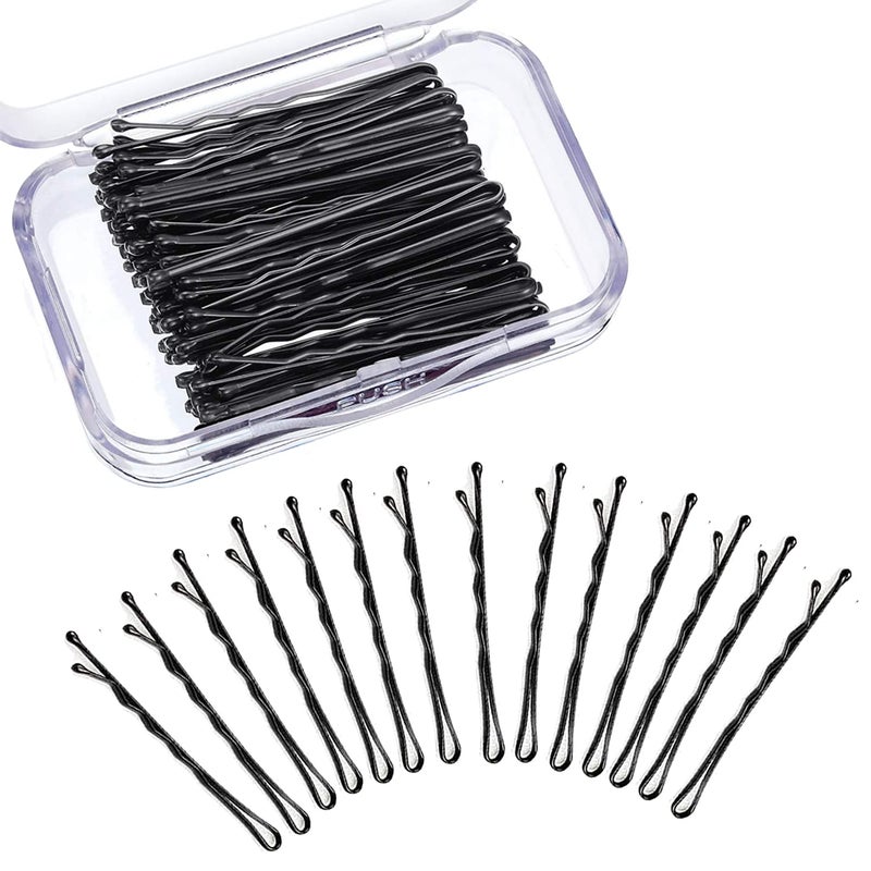Temperia Bobby Hair Pins for Women & Girls (Pack of 100) (Small Pins - 5 cm) | Stylish Bob Hairpins for Hairstyling | Hair Styling Accessories Clips (Black) - Image 2