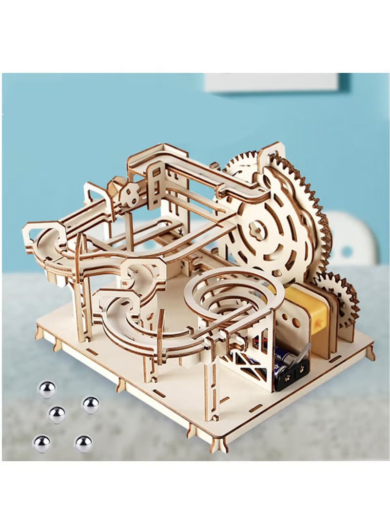 YelaJoy 3D Wooden Puzzle with LED Lamp for Kids - A DIY Mechanical Puzzle Assembly Kit for Model Building and Wood Crafting, Ideal for Boys and Girls - Image 1