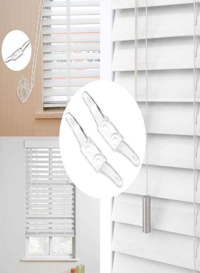 Kowibcl 20 PCS Blind Cord Cleat Safety Rope Cleats Plastic Window Cord Cleat Plastic Transparent Blind Accessories Hooks Cord Cleats Drapery Hardware - Image 4