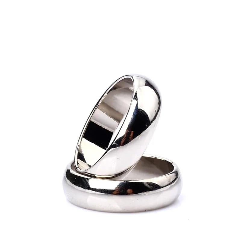 blue-ther bluether 1 pcs Silver Cambered PK Ring Magnetic Ring PK Ring Magic Show Magic Props Magic Tricks 21mm - Image 3