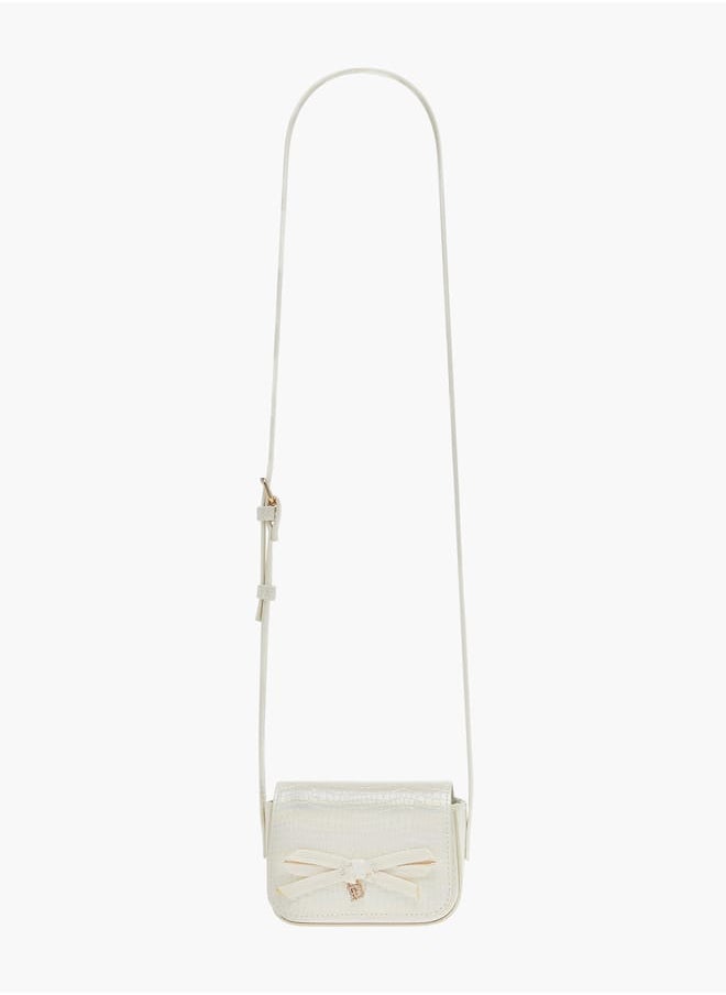 Flora Bella By Shoexpress Girls Embellished Crossbody Bag With Adjustable Strap And Magnetic Closure  - Image 2