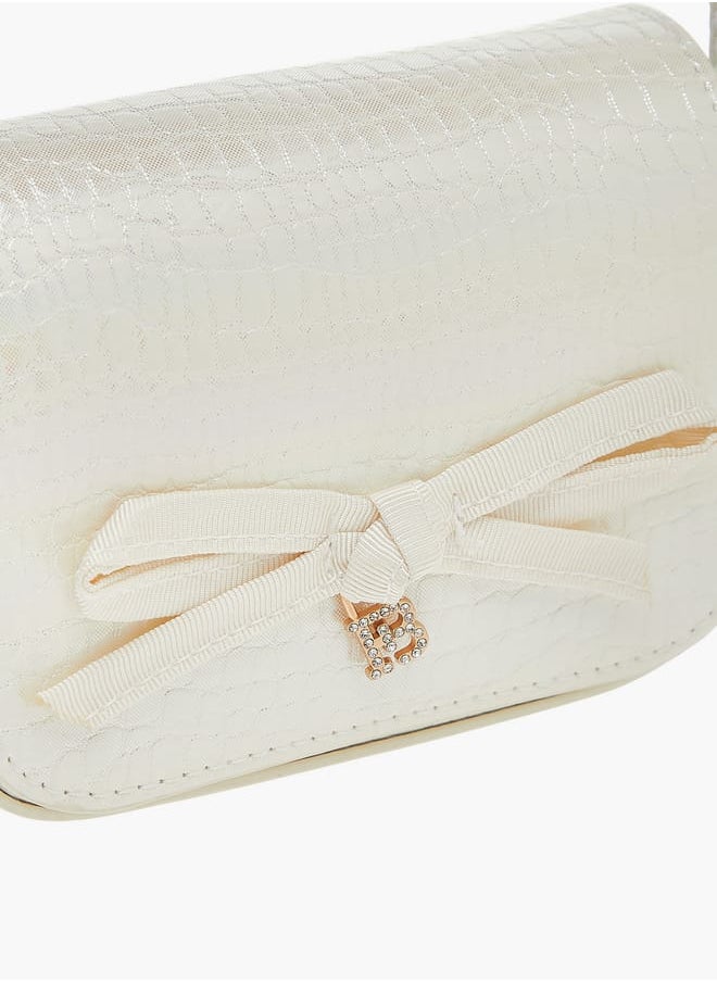 Flora Bella By Shoexpress Girls Embellished Crossbody Bag With Adjustable Strap And Magnetic Closure  - Image 4