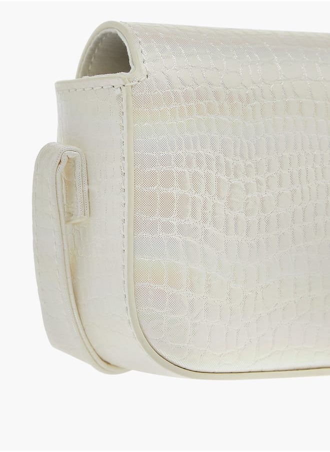 Flora Bella By Shoexpress Girls Embellished Crossbody Bag With Adjustable Strap And Magnetic Closure  - Image 5