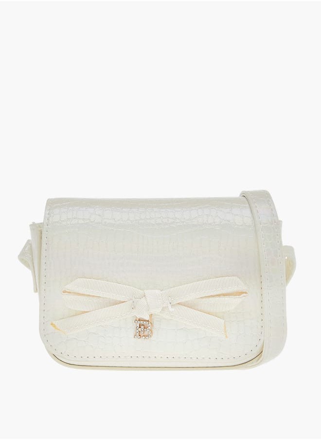 Flora Bella By Shoexpress Girls Embellished Crossbody Bag With Adjustable Strap And Magnetic Closure  - Image 1