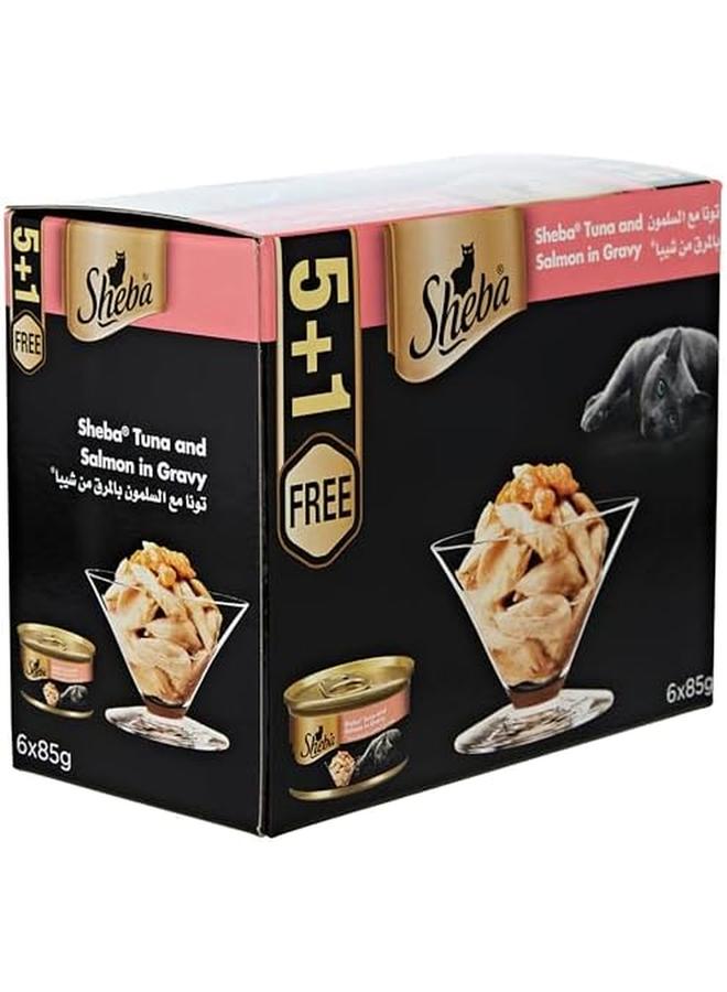 Sheba Cat Food Tuna And Salmon Can Made From Natural Ingredients With Essential Vitamins And Minerals This Wet Food Is Made With A Grain Free Formula Suitable For Sensitive Cats Pack Of 24X85G - Image 2