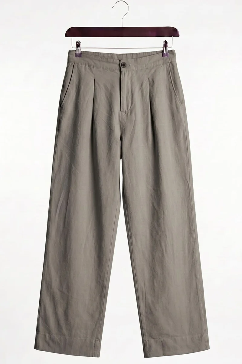 Giesto Khaki Green GIESTO Men's Cotton Suit Pants for Men | Best Price UAE