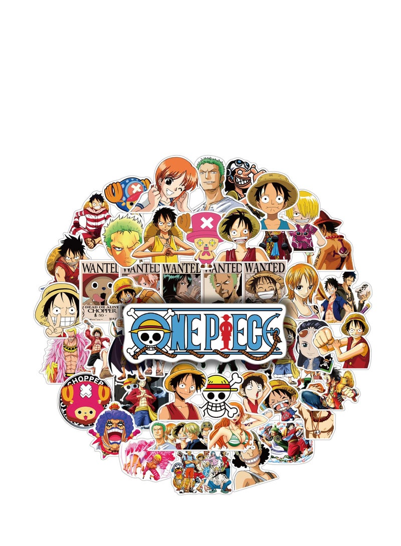 50 PCS One Piece Laptop Sticker Waterproof Vinyl Stickers Car Sticker Motorcycle Bicycle Luggage Decal Graffiti Patches Skateboard Water Bottle Sticker - Image 1