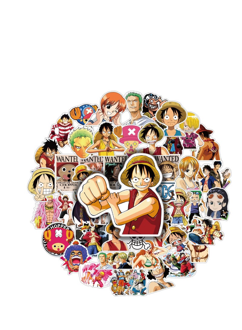 50 PCS One Piece Laptop Sticker Waterproof Vinyl Stickers Car Sticker Motorcycle Bicycle Luggage Decal Graffiti Patches Skateboard Water Bottle Sticker - Image 3
