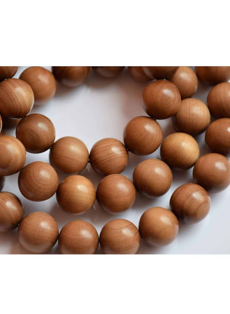 RDK Handcrafted Sandalwood Mala – 108+1 Beads, 8mm – Meditation & Prayer Rosary with Tassel - Image 3