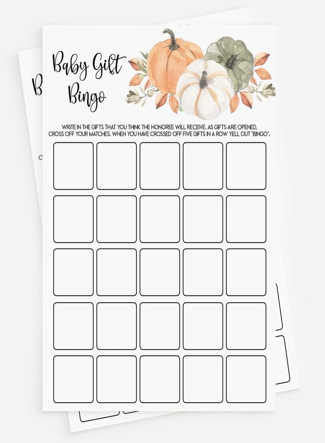 All-Ewired-Up All Ewired Up 50 Bingo (50-Cards) Fun Baby Shower Game Activity, Gift, Gender Neutral Boy or Girl, Pumpkin, Autumn, Fall - Image 1
