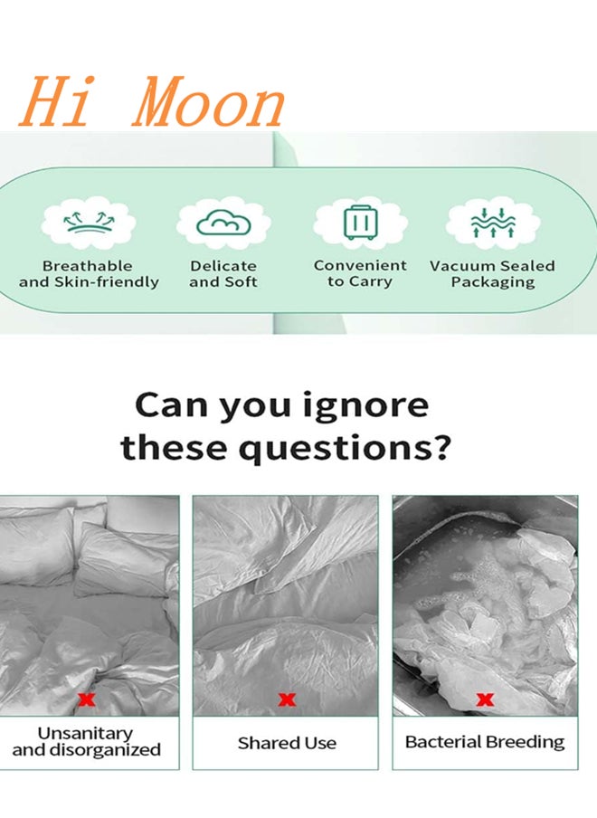Hi Moon - New Trend Portable Duvets Pillowcase Mattress Bedding Set Disposable Linen 3 in 1 Bed Sheets Cotton Set - Image 1