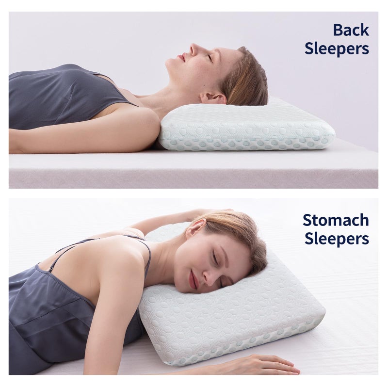 Hcore Ultra Thin Pillow 2.75" Stomach Sleeping, Slim Pillow for Side Back Stomach Sleepers, Gel Infused Memory Foam Pillow with Two-Sided Pillow - CertiPUR-US - Standard - Image 5