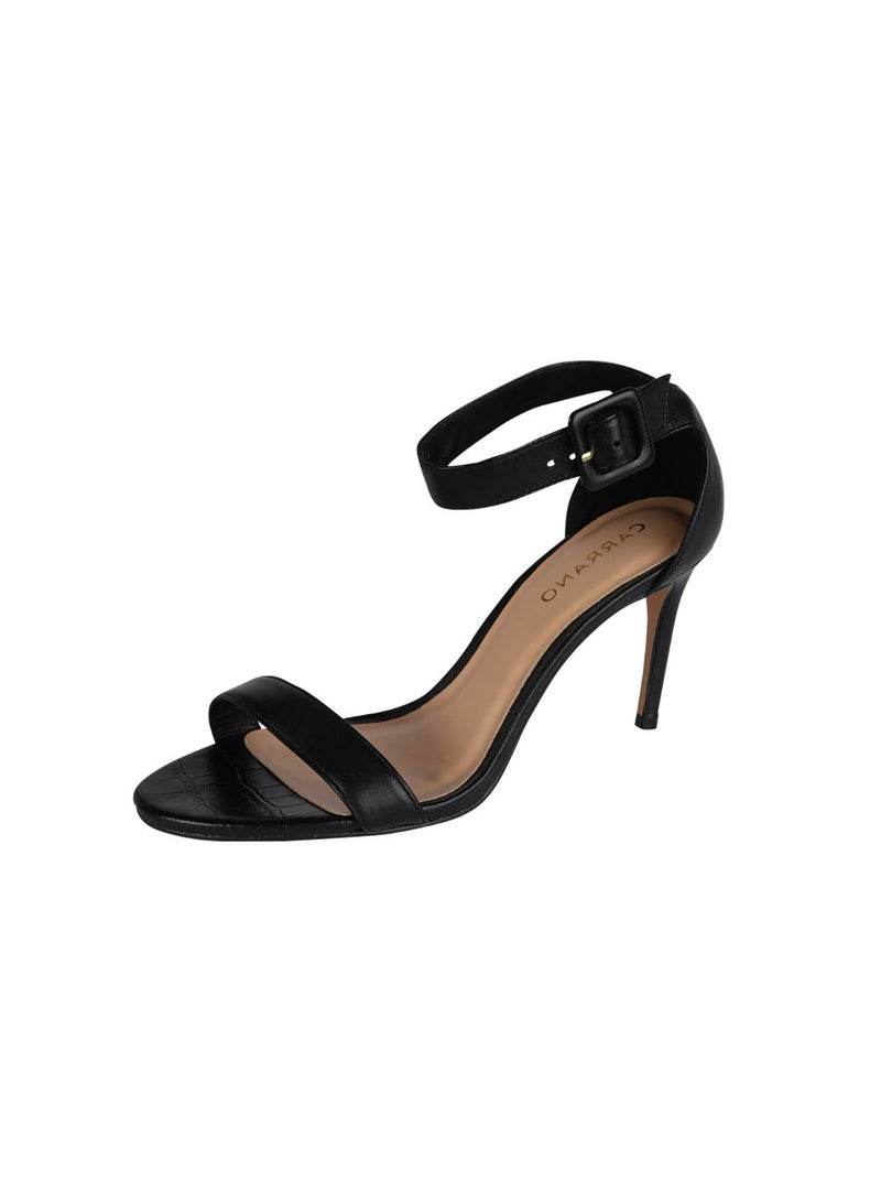 Carrano Ladies Fancy Slim Heel Mascarpone Leather Sandal 405005 Cab0202 - Image 3