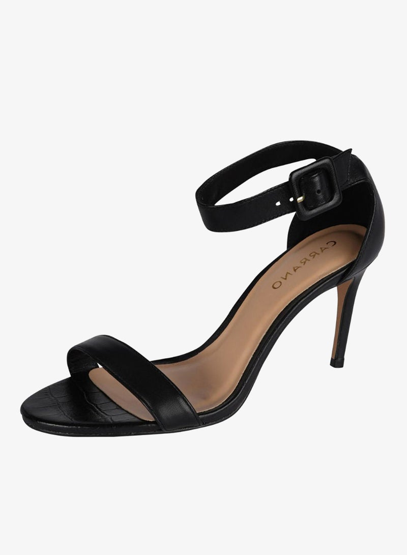 Carrano Ladies Fancy Slim Heel Mascarpone Leather Sandal 405005 Cab0202 - Image 3