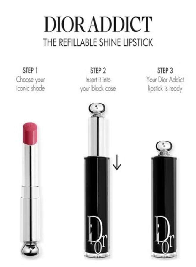DIOR Addict Shine Lipstick - #8 Dior Red (3.2g)  Hydrating High-Shine Lip Color - Image 4