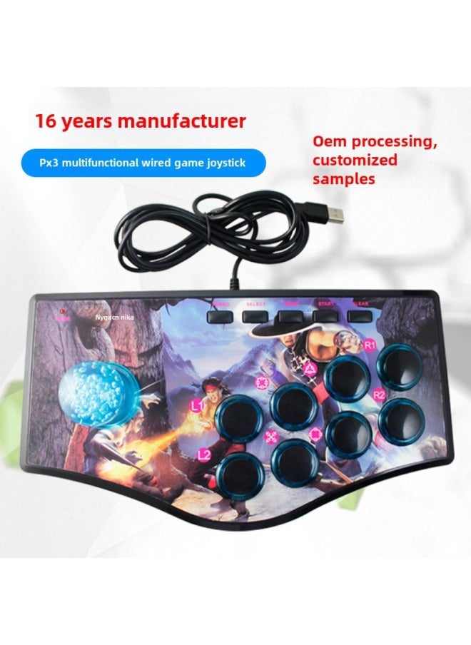 Generic - Direct Supply Pc Computer TV Projector P3 Android Mobile Phone Wired King Of Fighters Arcade Game Joystick-Product Color:Single-headed Iron Fist - Image 1