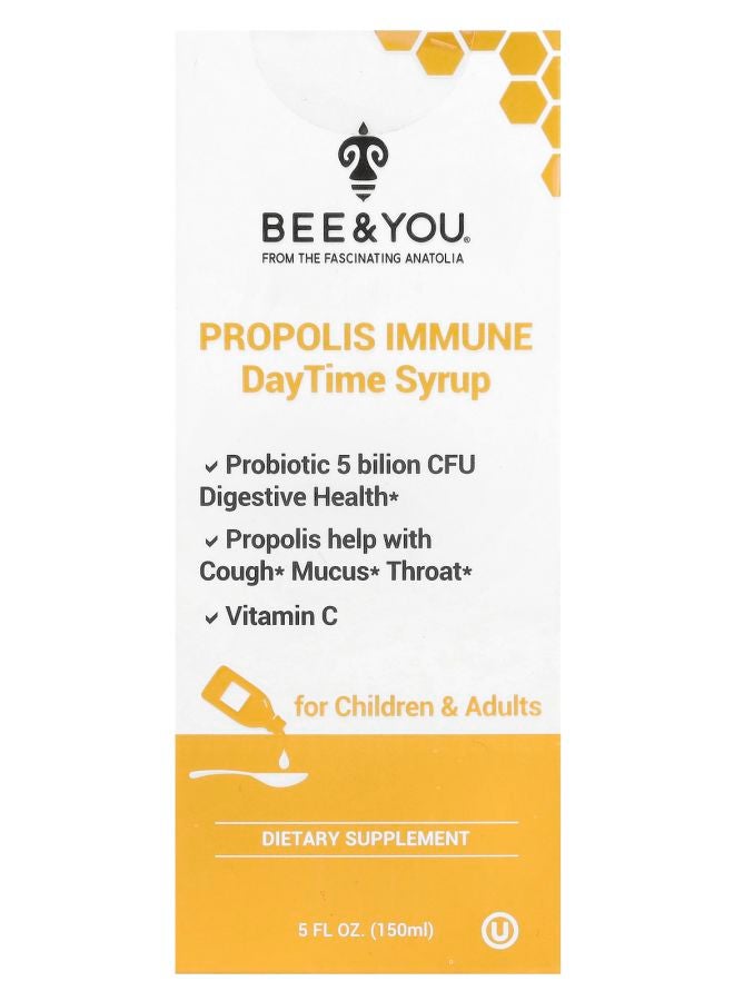 BEE & YOU Propolis Immune DayTime Syrup 5 fl oz (150 ml)