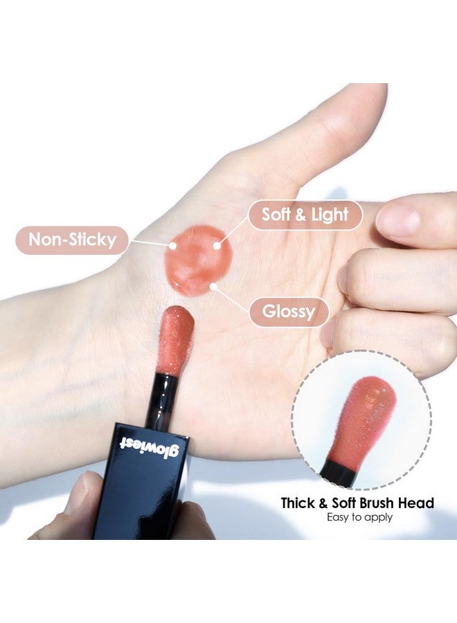 glowiest Effortless Glow Lip Oil 005 Rosy Mauve Hydrating Nourishing Plumping ; Non Sticky Lip Gloss Tinted Lip Camellia Oil L Korean Beauty 0.17Oz - Image 4