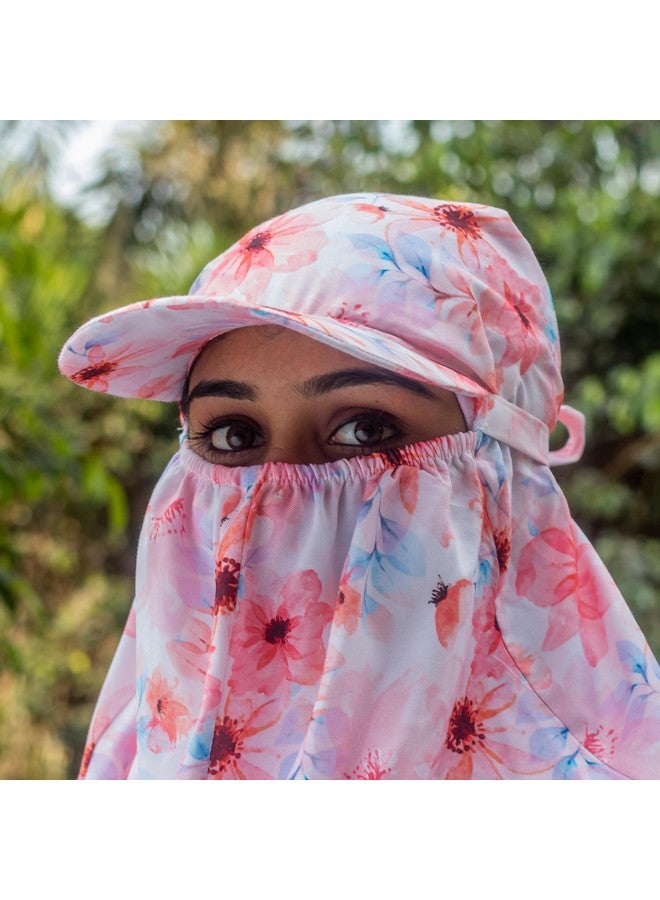 women scarf,FACE CAP SCARF FOR WOMEN & GIRLS,Sun Protection Light Weight Scarves, Long Scarf Cum Mask (white) - Image 2