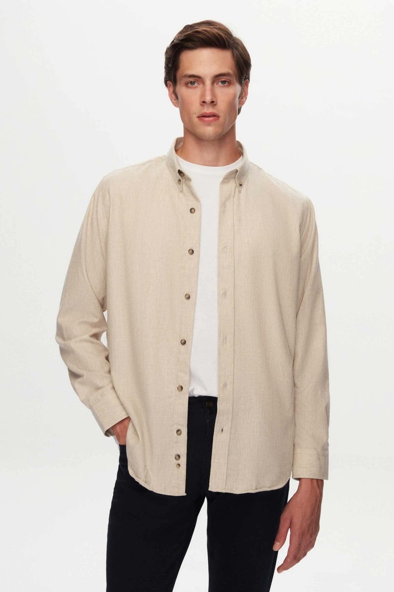 D'S DAMAT D'S Groom Ds Groom Comfort Green Plain Shirt - Image 1
