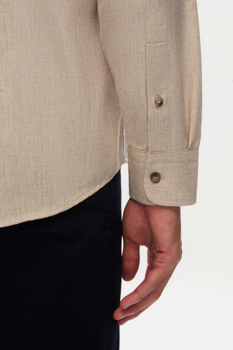 D'S DAMAT D'S Groom Ds Groom Comfort Green Plain Shirt - Image 3