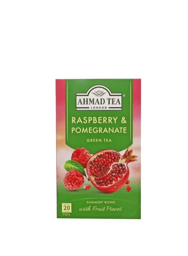 احمدتي شاي أحمد الأخضر بالتوت والرمان ٢٠ كيس شاي