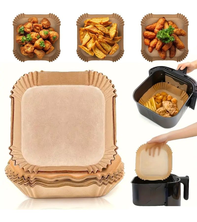 150 Disposable Non Stick Baking Sheet Paper Yellow High Heat Resistance Splash Proof Design Easy to Clean Suitable for Ovens Frying Pans Kitchenware Baking Roasting Microwave - Image 4