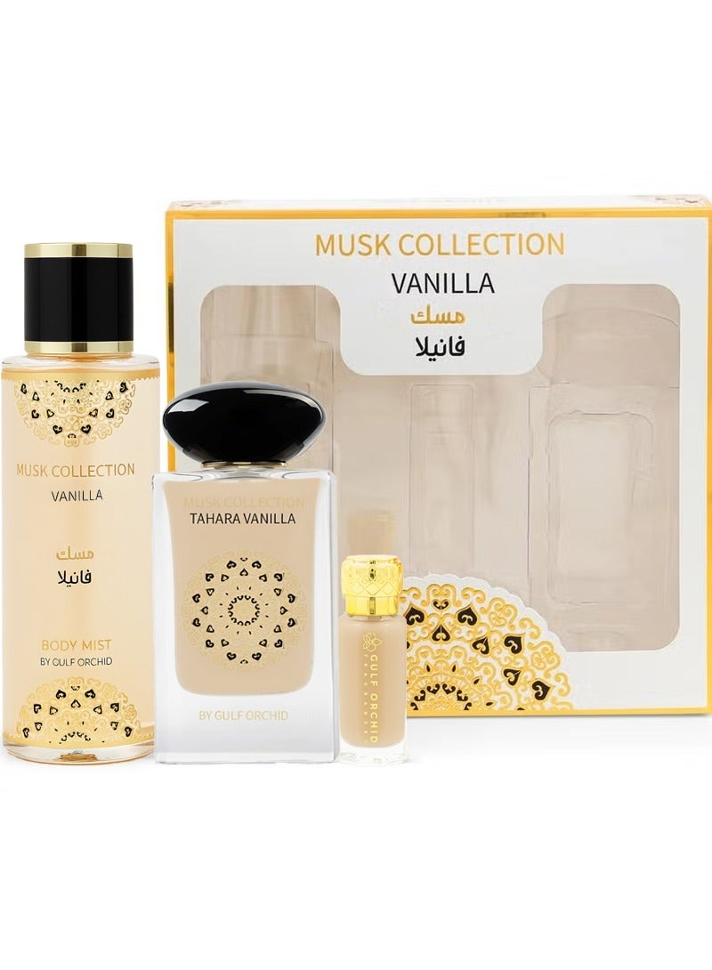 جولف أوركيد مسك الطهارة فانيلا معطر جسم +عطر بخاخ + زيت عطري مركز - Image 1
