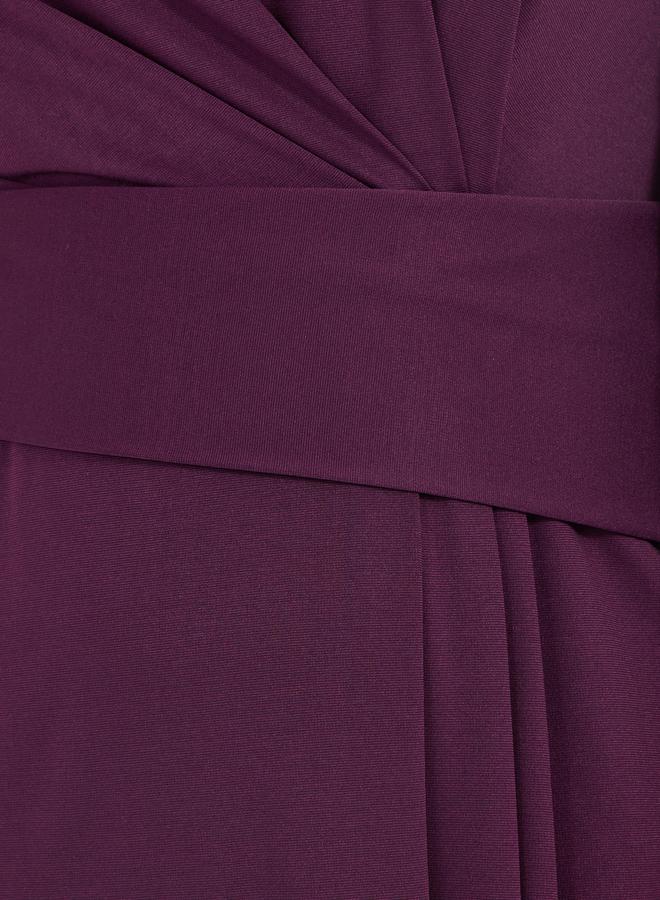 Styli Asymmetric Cape Maxi Dress - Image 4