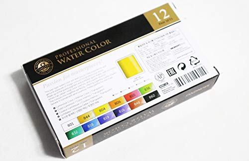 Mungyo Gallery Professional Water Color Pan Set of 12 Colors (Full Size) - Image 4
