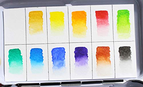 Mungyo Gallery Professional Water Color Pan Set of 12 Colors (Full Size) - Image 5