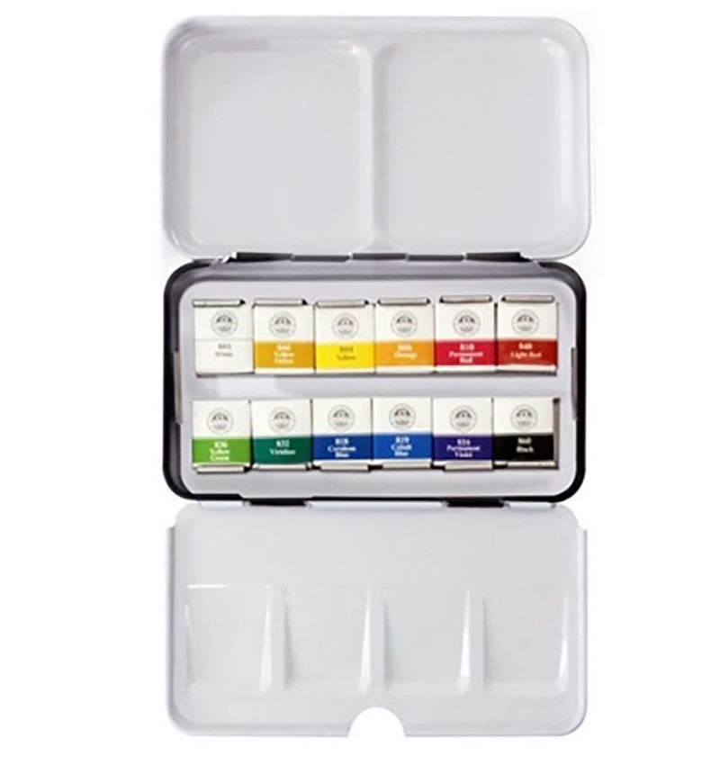 Mungyo Gallery Professional Water Color Pan Set of 12 Colors (Full Size) - Image 1