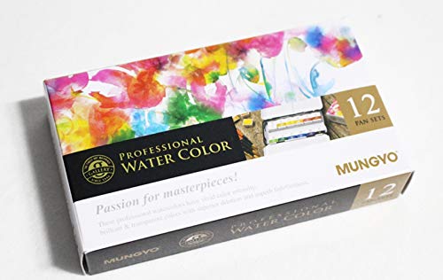 Mungyo Gallery Professional Water Color Pan Set of 12 Colors (Full Size) - Image 3