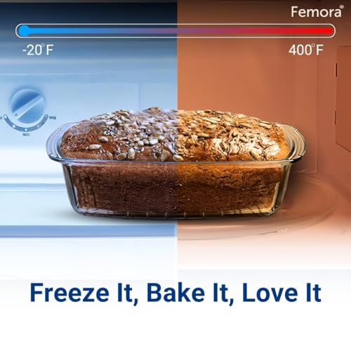 Femora Borosilicate Glass Baking Dish | 1 Year Warranty | Microwave Safe, Baking Tray for Microwave Oven, Oven Safe Cookware, Baking Dish for Oven, Transparent, Rectangle (Set of 1-1800 ml) - Image 5