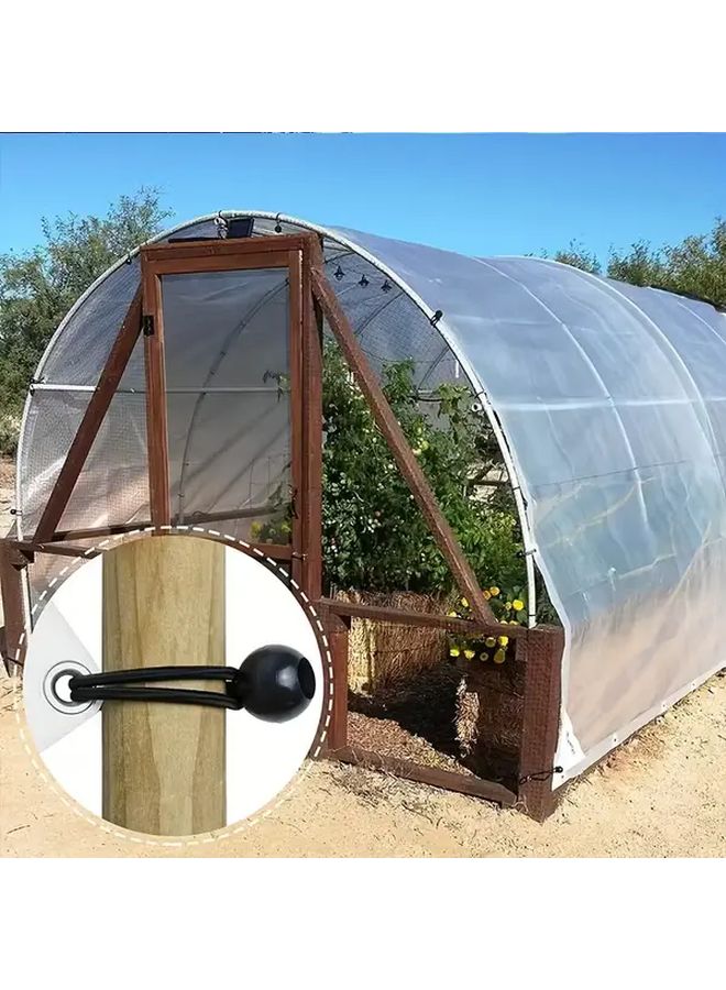 20pcs Black Heavy Duty Elastic Ball Bungee Cords with Hooks Multi Purpose Straps - Image 4