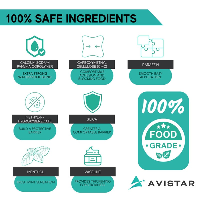 Avistar Extra Strong Denture Adhesive Cream, 12 Hour Hold Dental Glue, Waterproof, Zinc & Fluoride Free, Easy Apply Nozzle, Seals Food Out for Comfort, Mint Flavor (3 Pack, 4.2 Fl Oz) - Image 4