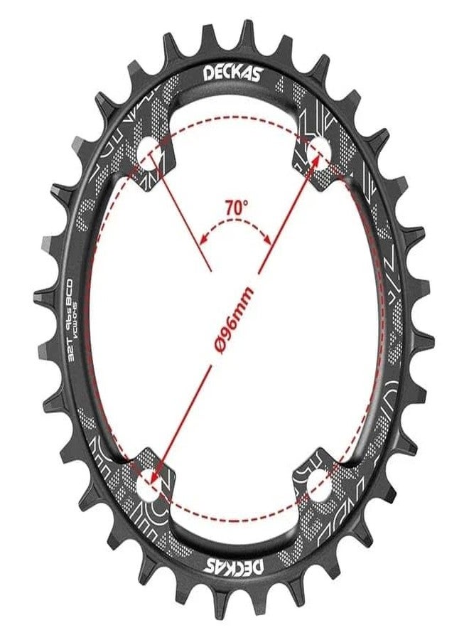 FCCRACING Chainring BCD Asymmetric Narrow Wide -Black (TEETH-36T) - Image 2