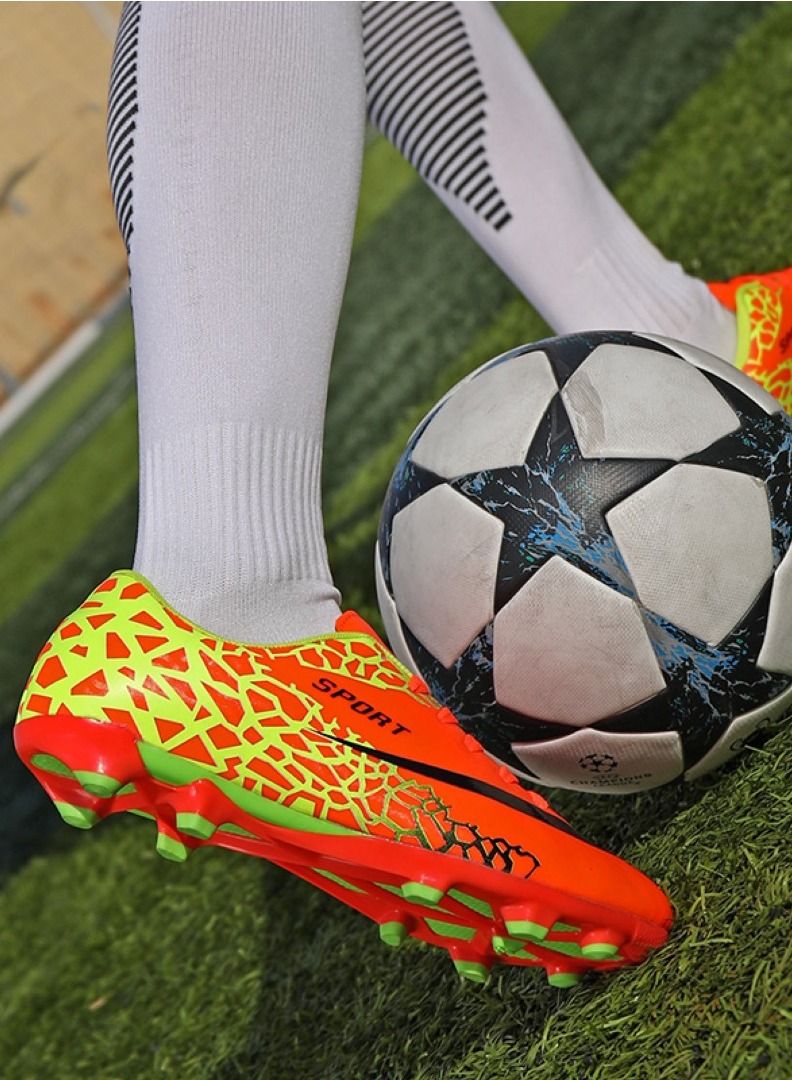 Loquat Low-Top Competition Sports Football Shoes Red  - Image 3
