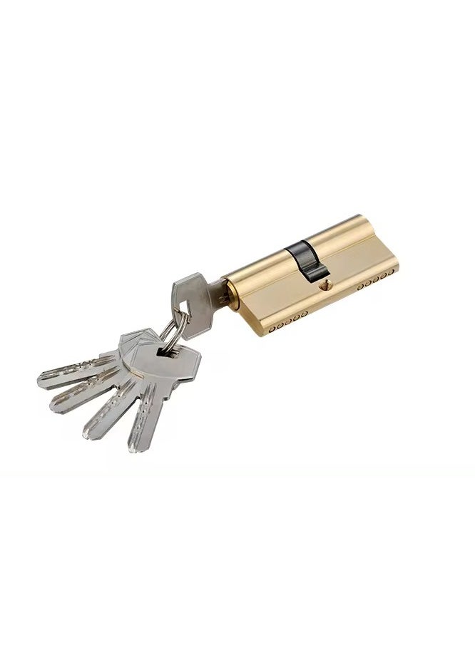 Generic Door Lock Cylinder With 5 Computer Keys 60mm  - Image 1