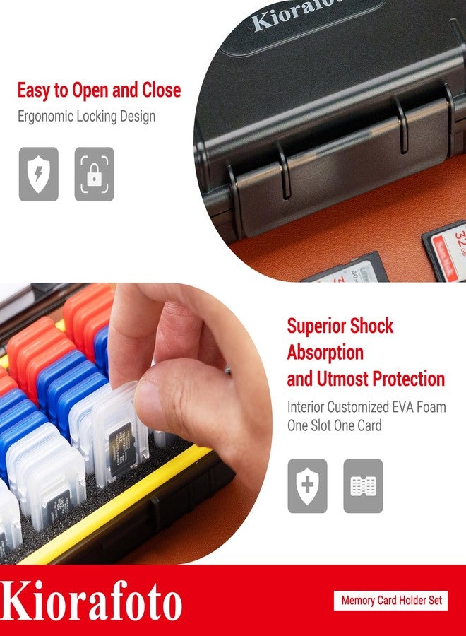 Kiorafoto, Micro SD Card Holder with 54 Packs, 3 Colors Clear Plastic Micro SD Card Case for TF Micro SD SDXC SDHC Card Waterproof Shockproof Dustproof Memory Card Case - Image 5